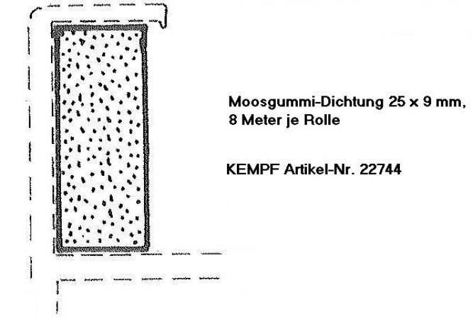 22744 Moosgummi 25x9 mm