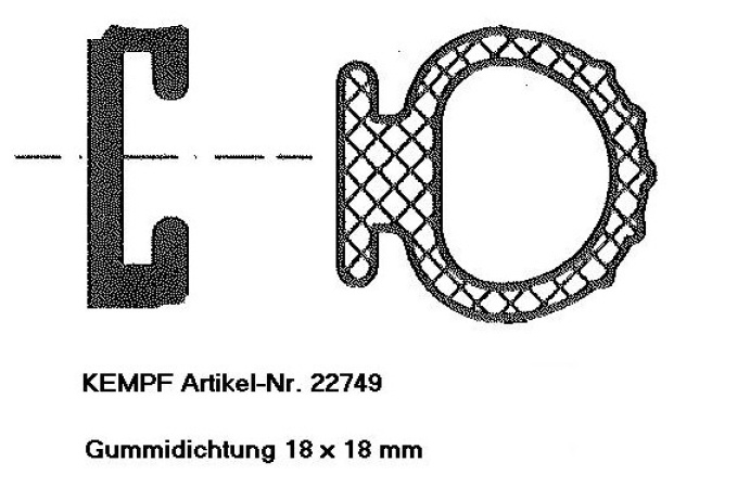 25621 Dichtungsgummi 18 x18 mm