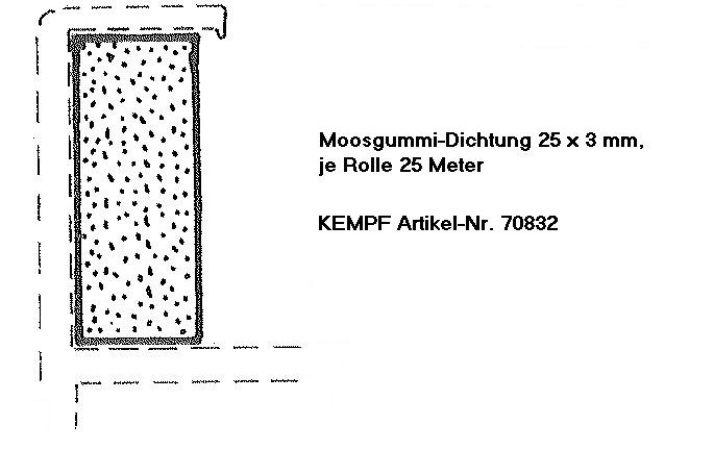 70832 Moosgummi 25x3 mm