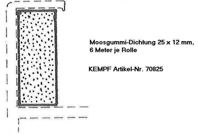 70825 Moosgummi 25x12 mm