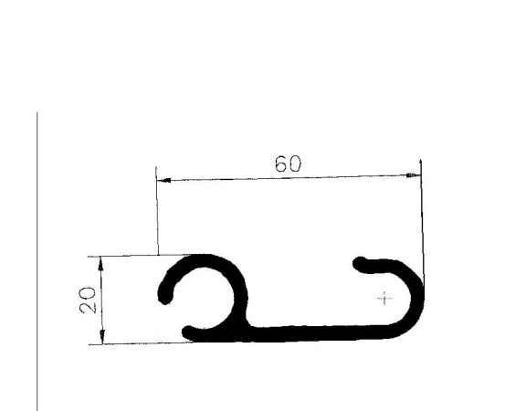 23551 Montageprofil 60x20 mm