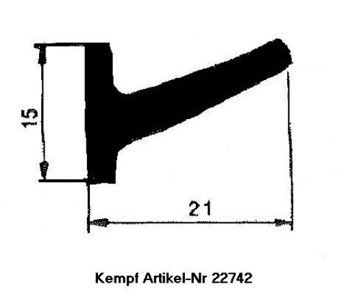 22742 Dichtungsgummi 15x21 mm